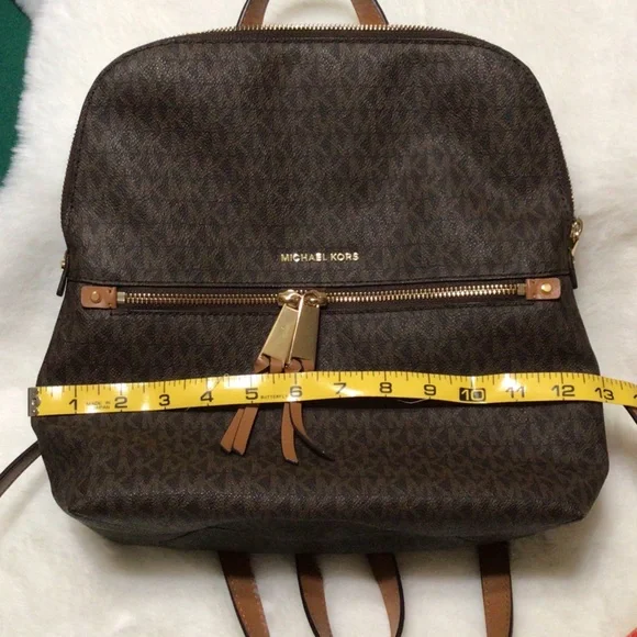Michael Kors Dark Brown Monogram Backpack